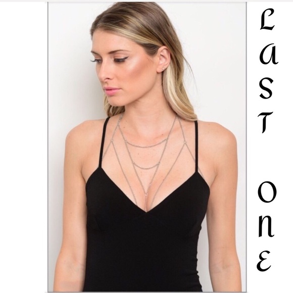 The O Boutique Accessories - 🎉CLEARANCE🎉 Gold Body Chain Harness Bra Jewelry